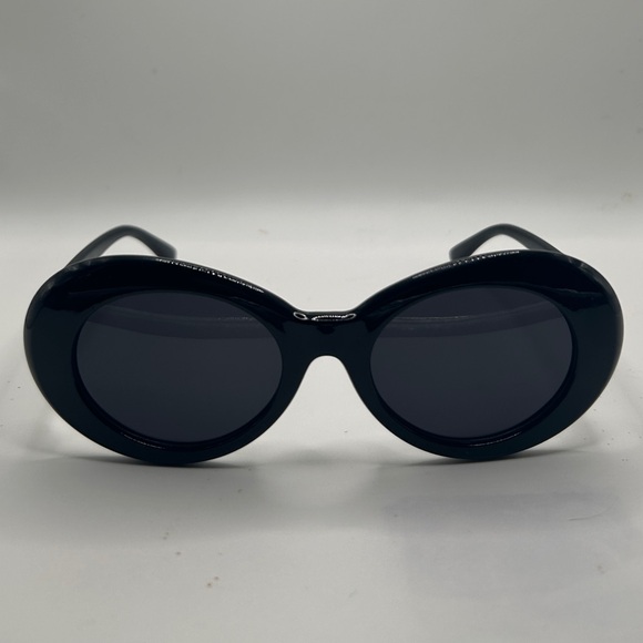 Accessories - NEW Black Frame Sunglasses Black Lens 90s Grunge Y2K Style Kurt Cobain Vibes